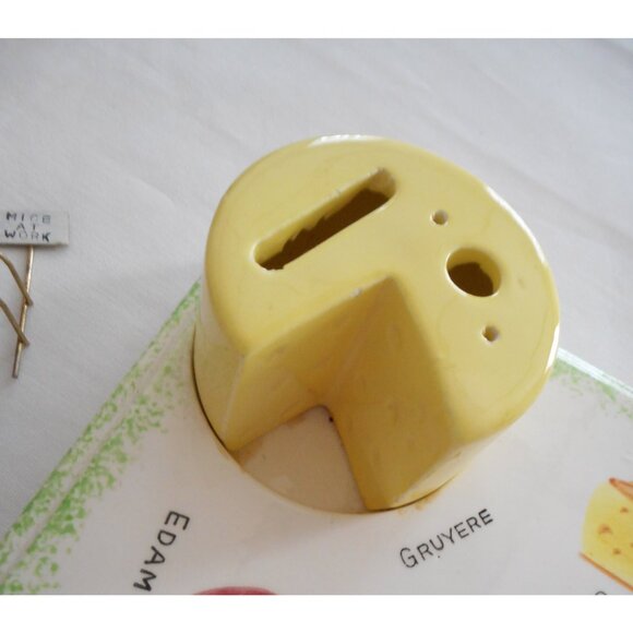 Vintage 1960s Novelty Ceramic Cheese Tray Board Mice At Work MIJ Japan - Picture 4 of 6